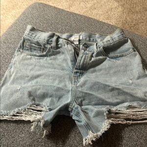 Light Blue Denim Women Shorts